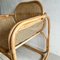 Large Cane and Rattan Armchair with Curved Seat and Back Rest 13