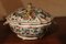 Antique French Faience Lidded Bowl Tureen Hand Painted with Flowers and Insects 13