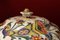 Antique French Faience Lidded Bowl Tureen Hand Painted with Flowers and Insects 6