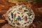 Antike französische Fayence Deckelschüssel mit Blumen und Insekten von Hand bemalt 8