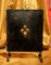 Italian Black Wrought Iron and Parcel-Gilt Freestanding Fireplace Screen 2