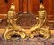 19th Century French Louis XV Style Gilt Bronze Lions Head Fireplace Andirons, Set of 2, Image 2