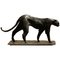 Art Deco Inspired Black Patinated Bronze Leopard Sculpture, 2020 1