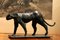 Escultura de leopardo de bronce patinado en negro inspirada en Art Déco, 2020, Imagen 3