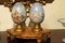 Italian Romantic Hand Painted Decorative Terracotta Eggs on Giltwood Stands, Set of 2 2