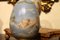 Italienische Romantische Handbemalte Dekorative Terrakotta Eier auf Vergoldeten Holz Ständern, 2er Set 8