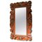 Italian Renaissance Revival Style Frame Mirror Carved and Lacquer Walnut 1