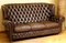 Braunes Vintage Vintage 3-Sitzer Sofa aus Leder mit hoher Rückenlehne von Chesterfield 2