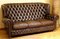 Vintage Brown Leather High Back 3-Seat Button Tufted Sofa from Chesterfield, Image 2