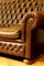 Braunes Vintage Vintage 3-Sitzer Sofa aus Leder mit hoher Rückenlehne von Chesterfield 15