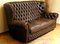 Vintage Brown Leather High Back 3-Seat Button Tufted Sofa from Chesterfield 7