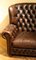 Braunes Vintage Vintage 3-Sitzer Sofa aus Leder mit hoher Rückenlehne von Chesterfield 9