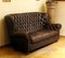 Braunes Vintage Vintage 3-Sitzer Sofa aus Leder mit hoher Rückenlehne von Chesterfield 6