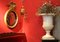 Runder italienischer Regency Spiegel mit vergoldetem Holzrahmen & ebonisiertem konvexen Spiegel mit geschnitztem Adler 10