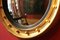 Specchio Regency rotondo in legno dorato ed ebanizzato con aquila intagliata, Immagine 6
