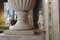 Antique Italian Neoclassical Carrara Marble Urn Vases on Pedestals, 18th Century, Set of 2 14