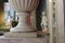 Antique Italian Neoclassical Carrara Marble Urn Vases on Pedestals, 18th Century, Set of 2, Image 14
