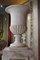 Antique Italian Neoclassical Carrara Marble Urn Vases on Pedestals, 18th Century, Set of 2 11