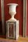 Antique Italian Neoclassical Carrara Marble Urn Vases on Pedestals, 18th Century, Set of 2, Image 5