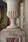 Antique Italian Neoclassical Carrara Marble Urn Vases on Pedestals, 18th Century, Set of 2 6
