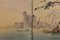 Early 20th Century French Tempera on Canvas Folding Screen with Seascape View 11