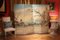 Biombo francés de principios del siglo XX al témpera sobre lienzo con vistas al mar, Imagen 3