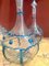 18th Century Italian Murano Clear Glass and Blue Trimmed Blown Glass Bottle 10