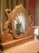 Italian Regency Hand Carved Maple Pier Console or Dressing Table with Mirror, Image 4