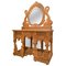 Italian Regency Hand Carved Maple Pier Console or Dressing Table with Mirror, Image 1