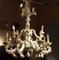 19th Century Italian 2-Tier Capodimonte Porcelain Chandelier with Roses, Image 7