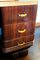 Art Deco Veneer Rosewood and Maple Vanity with Bakelite Handles, Italy, 1930s, Image 6