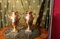 Französische Empire Vasen aus mattem & brüniertem vergoldetem Porzellan, 2er Set 3