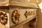 Consola italiana Luis XVI lacada en blanco y madera dorada con tablero de mármol Scagliola Siena, Imagen 8