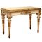 Italian Louis XVI White Lacquer and Giltwood Console with Scagliola Siena Marble Top 1