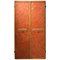 20th Century Italian Faux Red Porphyry Lacquered and Gilt Framed Wood Door 1