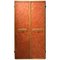 20th Century Italian Faux Red Porphyry Lacquered and Gilt Framed Wood Door, Image 1