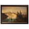 Joseph Brunner, Austrian Landscape with Lake and Mountain Painting, 1869, Oil on Canvas, Framed 1