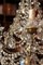 Italienischer Kronleuchter aus geschliffenem Kristallglas mit Perlen aus vergoldetem Eisen, 19. Jh 13