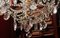 Italienischer Kronleuchter aus geschliffenem Kristallglas mit Perlen aus vergoldetem Eisen, 19. Jh 18
