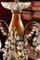 Italienischer Kronleuchter aus geschliffenem Kristallglas mit Perlen aus vergoldetem Eisen, 19. Jh 17