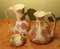 Brocca, brocca e vassoio Art Déco in ceramica con motivi floreali di Lenci, Italia, anni '30, set di 3, Immagine 8