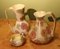 Italian Art Deco Ceramic Jug, Pitcher and Tray Set with Floral Patterns from Lenci, 1930s, Set of 3 8