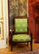 18th Century French Mahogany and Green Silk Upholster High Back Armchairs, Set of 2 7