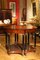 Italian Empire Period Walnut and Ebonized Demilune Console Tables with Mirrors, Set of 2, Image 20