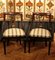 18th Century French Directoire Mahogany Chairs with Silk Blend Upholster Fabric, Set of 4 5