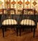 18th Century French Directoire Mahogany Chairs with Silk Blend Upholster Fabric, Set of 4, Image 5