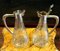 19th Century English Cut Glass and Sterling Silver Oil and Vinegar Cruet Set, Set of 2 5