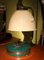 Italian Green Iron and Chrome Round Base Swivel Arm One Light Table Lamp, 1960s, Image 6