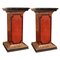 19th Century Italian Faux Marble Lacquer Architectural Pedestals or Columns, Set of 2 1