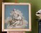 Französischer Künstler, Blau-Weiße Komposition mit Engel, 19. Jh., Öl auf Leinwand, Gerahmt 10